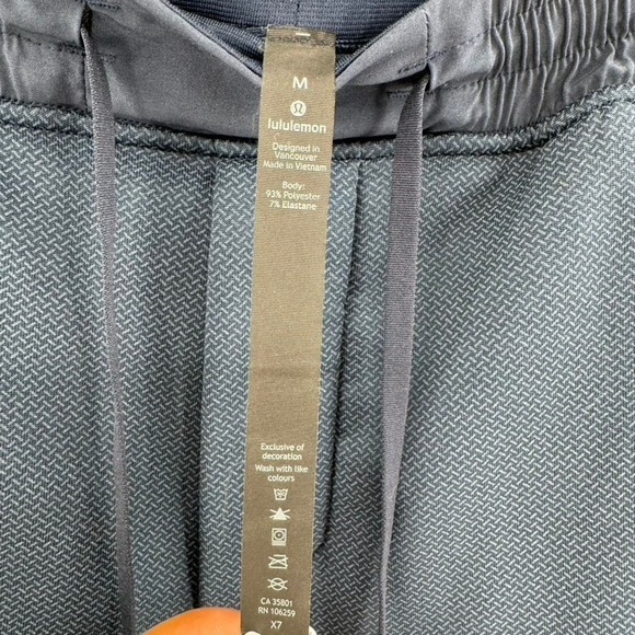 Lululemon Mens Grid Tech Pants Sweats Sz M Navy Blue - Picture 4 of 5